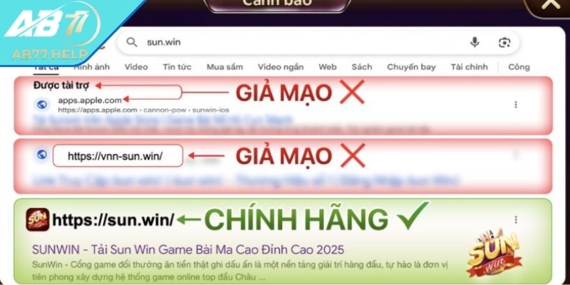 Cảnh báo giả mạo Sunwin giúp người chơi tránh bị đánh cắp dữ liệu